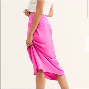 Free people normani bias skirt in hot pink size 0